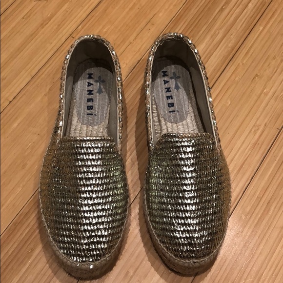 Metallic Gold Espadrilles - Picture 2 of 9